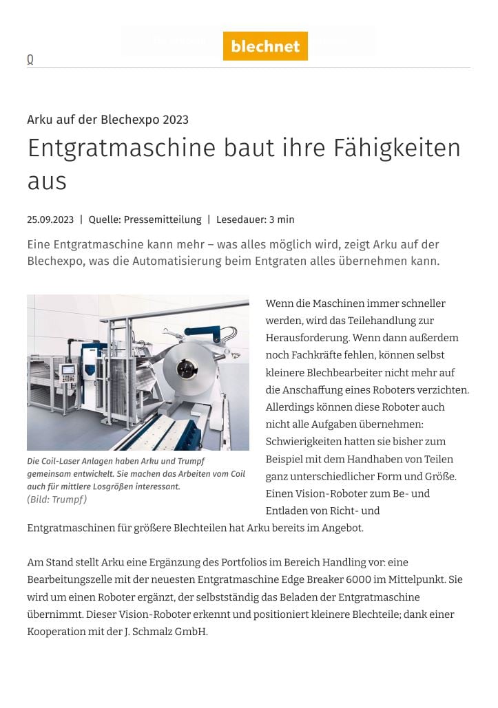 Pressespiegel-blechnet_Vorankuendigung-Blechexpo-Sep23