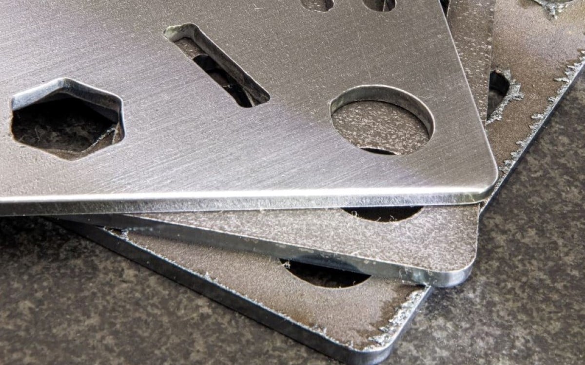 stacked flame-cut parts