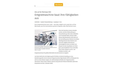 Pressespiegel-blechnet_Vorankuendigung-Blechexpo-Sep23