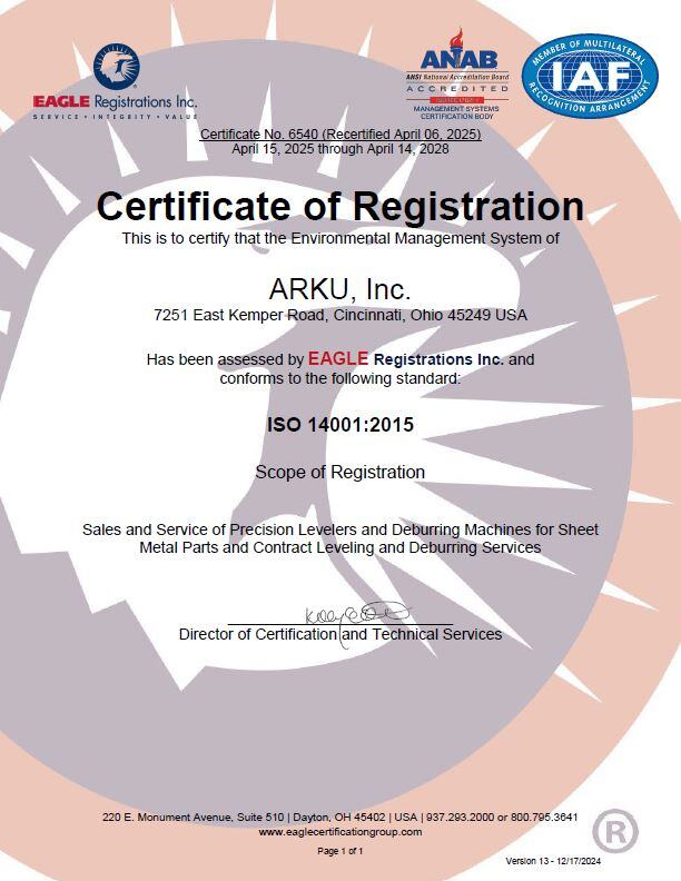 ARKU-Inc.-ISO-14001-Certification